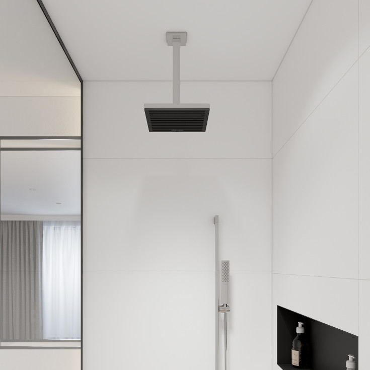 Hansgrohe Pulsify E dusjhode, 26x26 cm, vannbesparende, krom