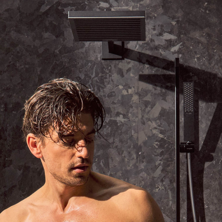Hansgrohe Pulsify E dusjsett, vannbesparende, matt sort
