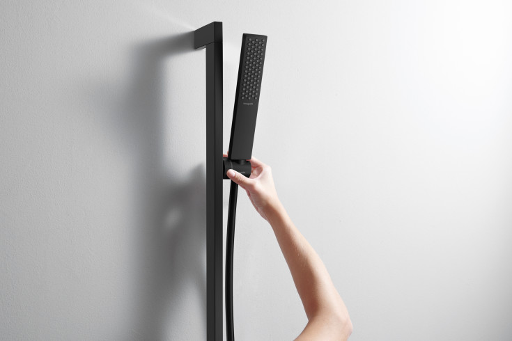 Hansgrohe Pulsify E dusjsett, vannbesparende, matt sort