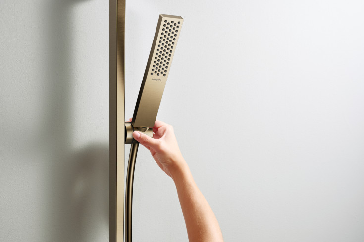Hansgrohe Pulsify E hånddusj, vannbesparende, børstet bronse