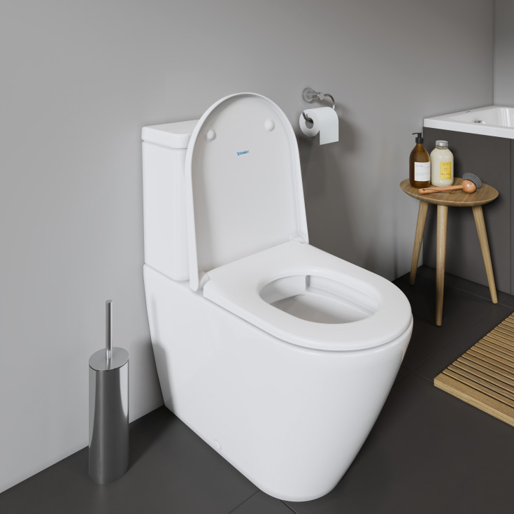 Duravit D-Neo toilet, uden skyllekant, antibakteriel, hvid