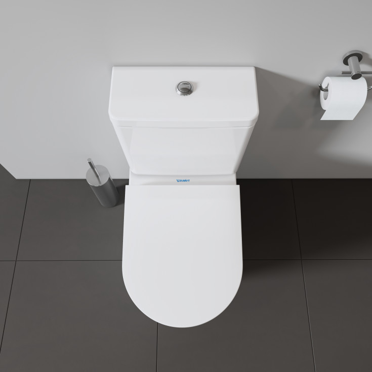 Duravit D-Neo toilet, uden skyllekant, antibakteriel, hvid
