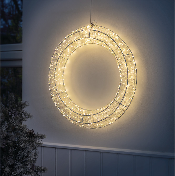 3 stk Veli Line lyskrans, 1440 varm hvide lys, Ø50 cm