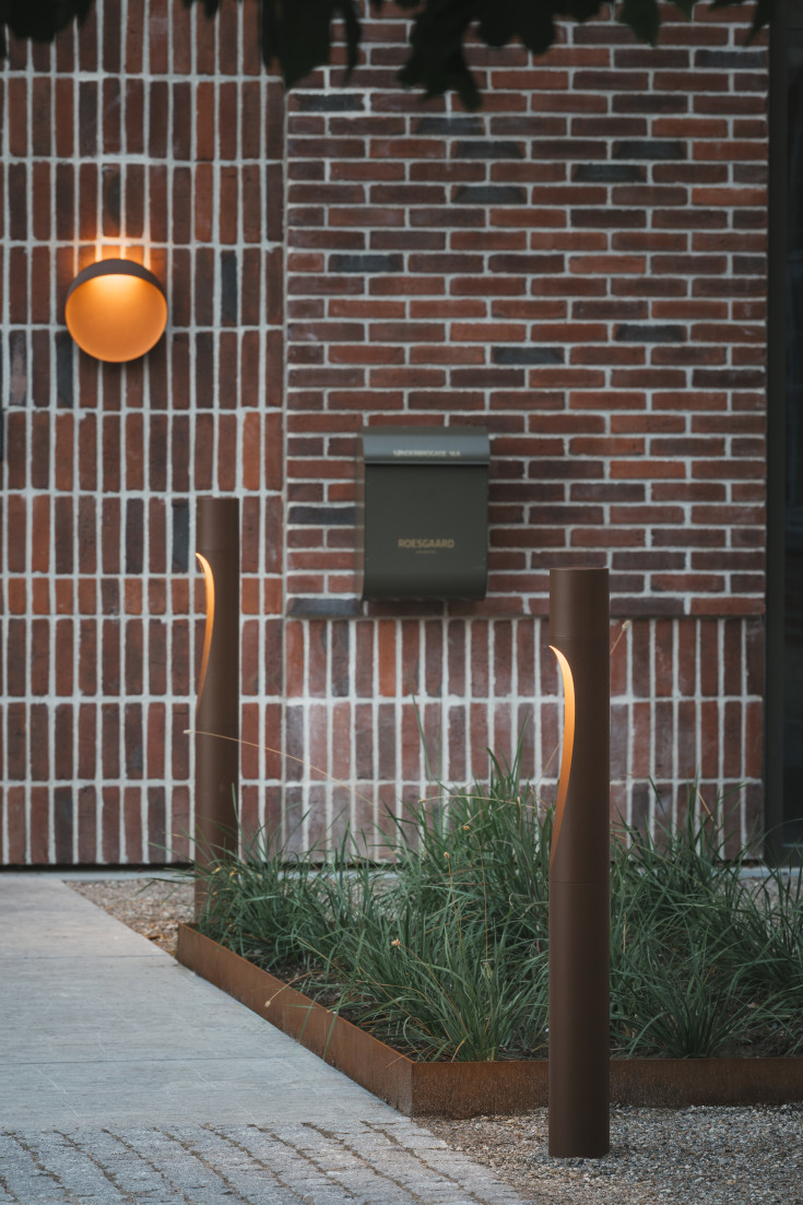 Louis Poulsen Flindt Garden pullert, base, corten, høy