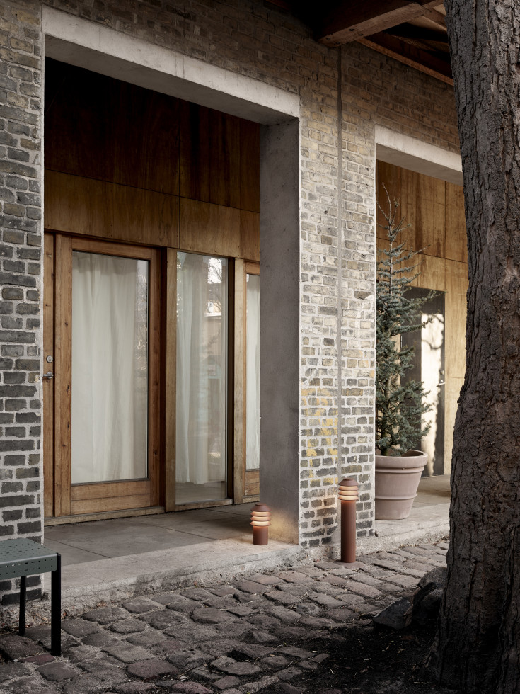 Louis Poulsen Bysted Garden pullert, base, corten, høy