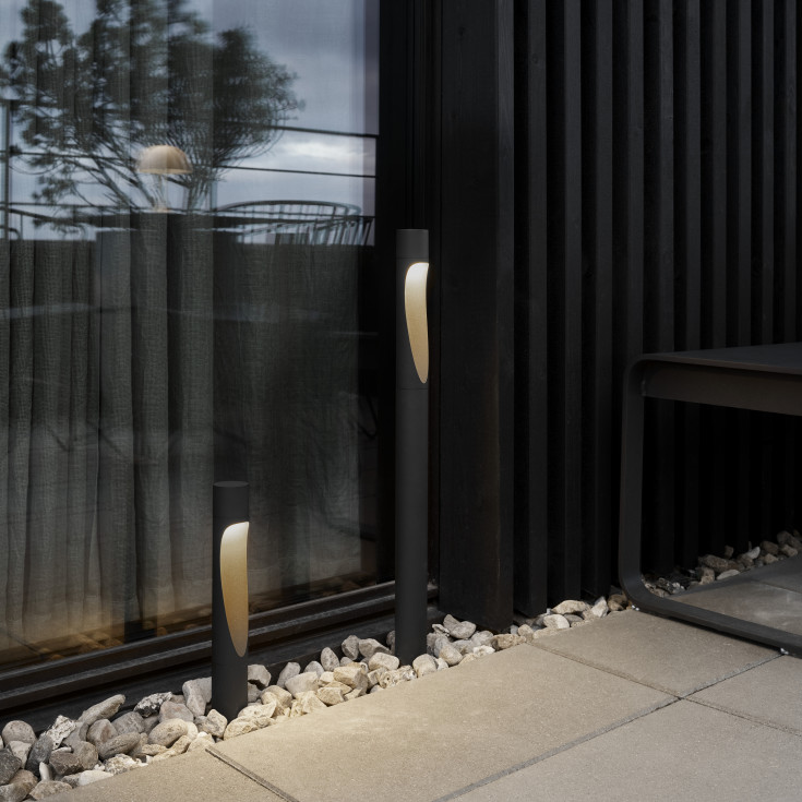 Louis Poulsen Flindt Garden pullert, 3000K, anker, sort, høy