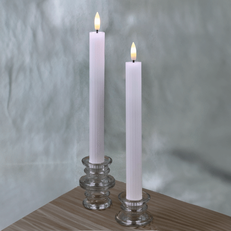 Veli Line LED kronelys, batteri, hvit