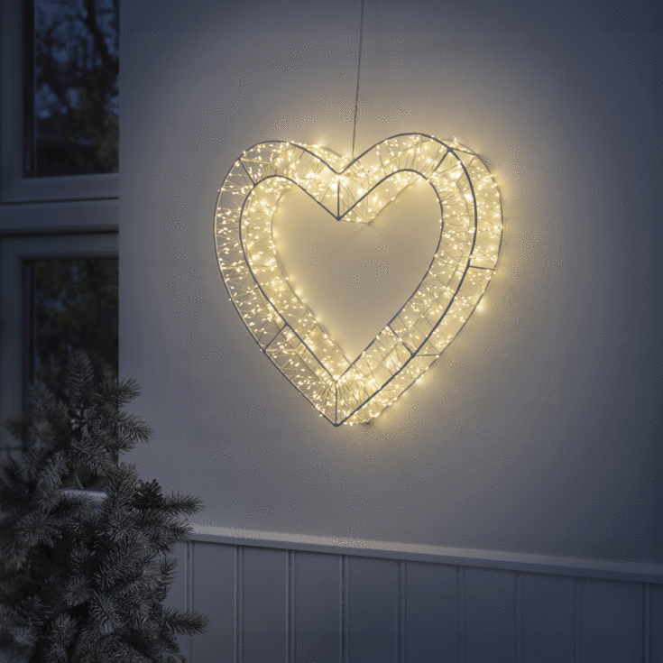 4 stk Veli Line lyshjerte, 960 varm hvide lys