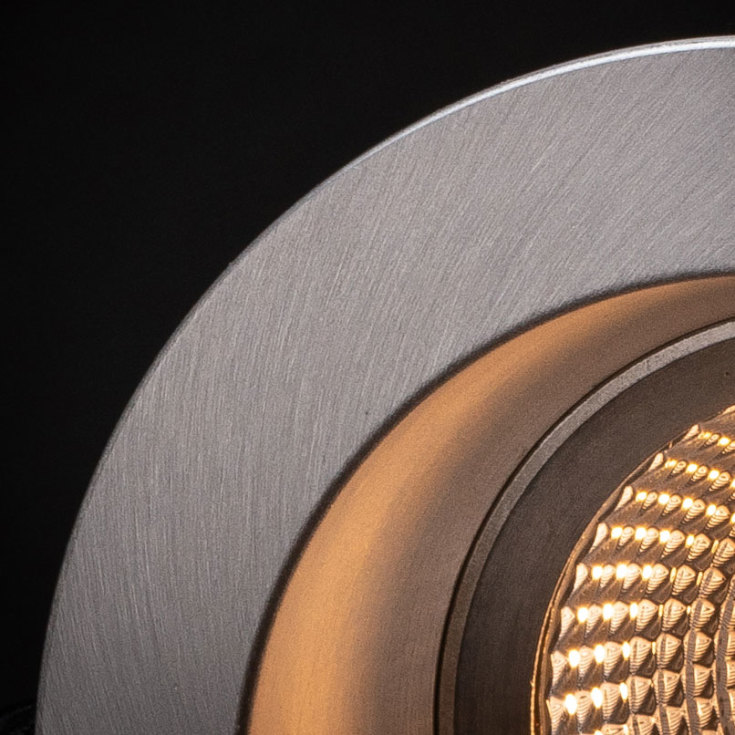 SLC OneSoft indbygningsspot, 3000K, aluminium