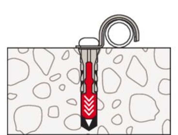 fischer kabelklemme BSM 40, metall, enkeltbenet, 25 stk.