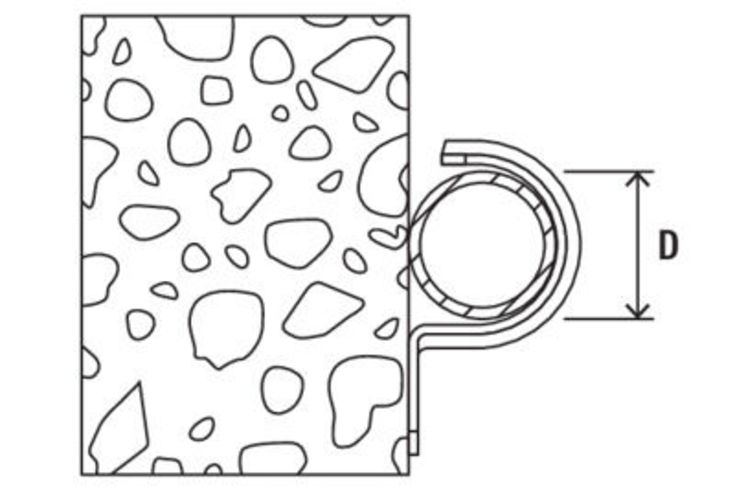 fischer kabelklemme BSM 40, metall, enkeltbenet, 25 stk.