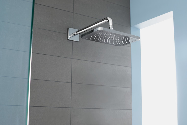 Hansgrohe Croma takdusj, 28x17 cm, vannbesparende, krom