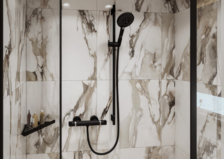 Hansgrohe Unica S Puro brusestang, 65 cm, mat sort