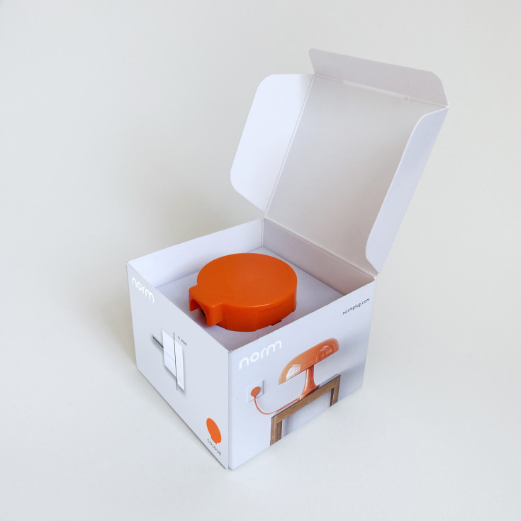 Norm F stikprop, schuko, med jord, orange