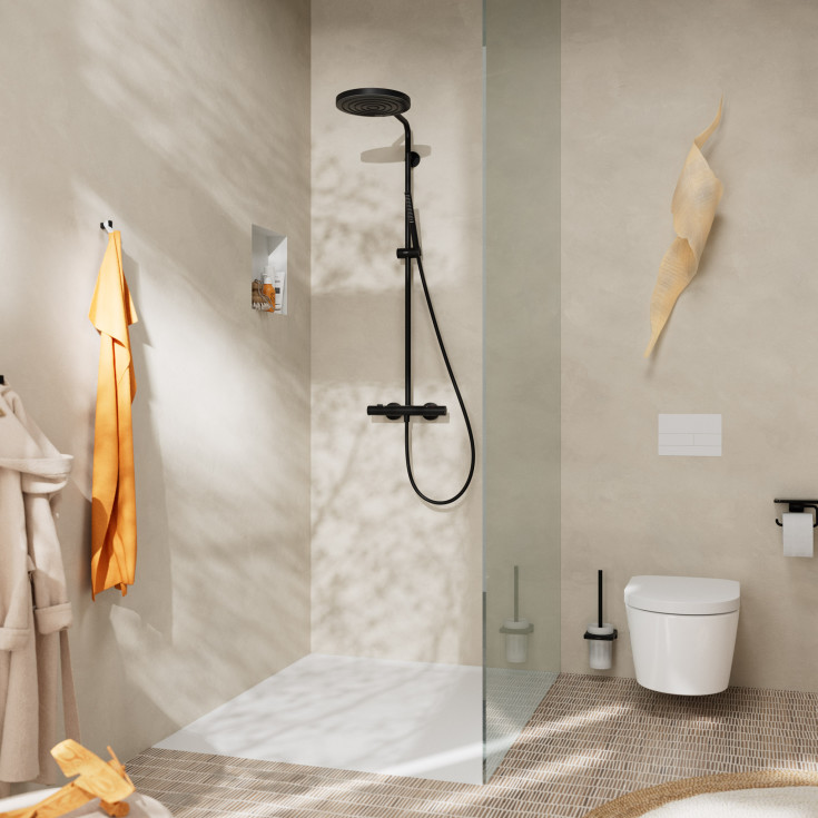Hansgrohe Pulsify S Puro 260 dusjsett, vannsparende, matt sort