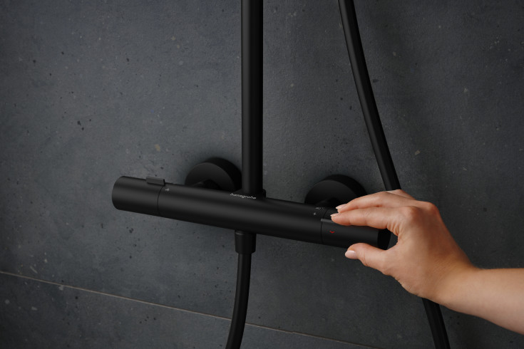 Hansgrohe Pulsify S Puro 260 dusjsett, vannsparende, matt sort