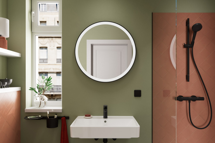 Hansgrohe Vernis Blend 100 tvättställsblandare, matt svart