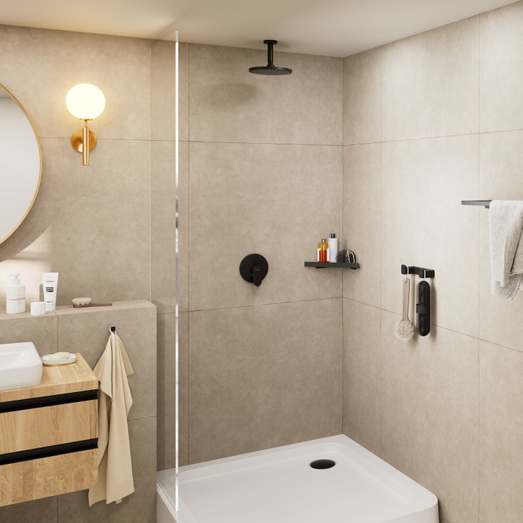 Hansgrohe Vernis Blend duscharm, 10 cm, matt svart