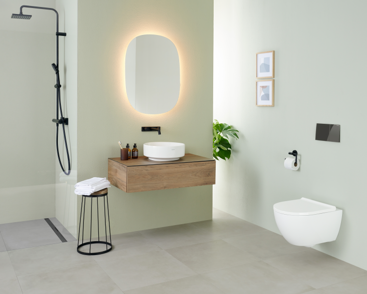 Geberit Option spegel med belysning, 80x60 cm