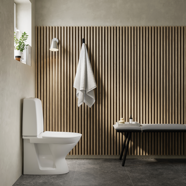 Ifö Spira toalett, utan spolkant, vit