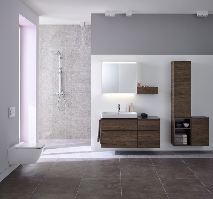 Geberit Smyle Square toiletsæde, hvid