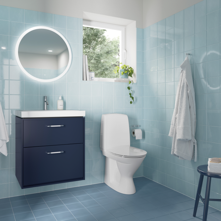 Ifö Sign kompakt toalett, rengjøringsvennlig, hvit