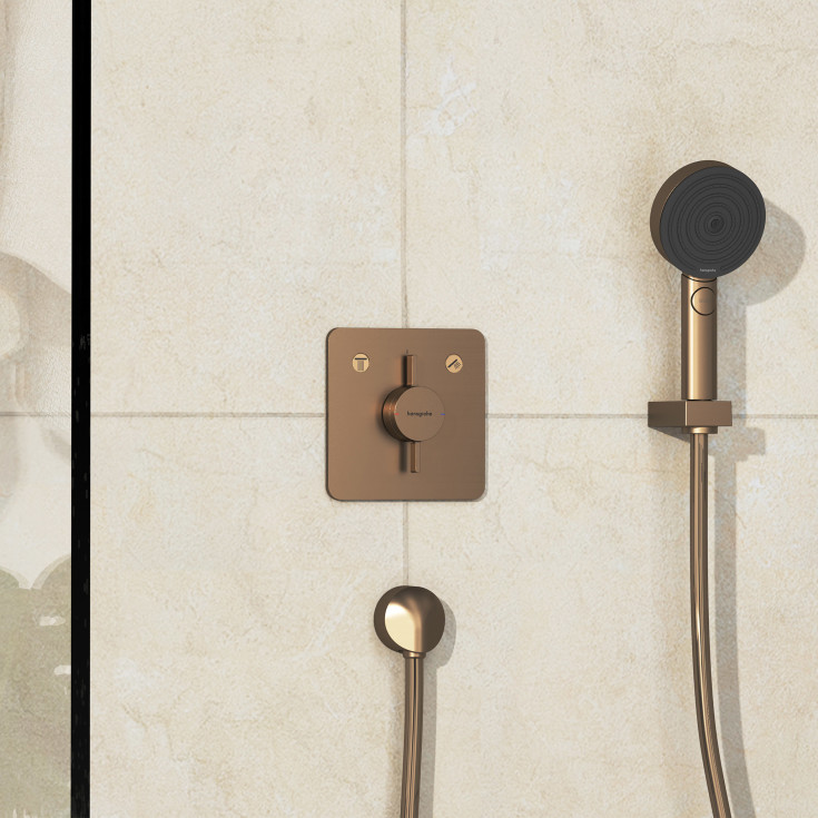 Hansgrohe DuoTurn Q dusjbatteri, bronse