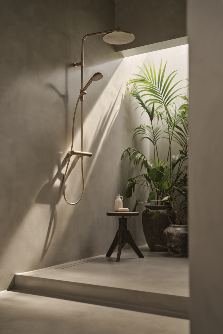 Oras Aurelia Rain dusjsett, vannbesparende, bronse