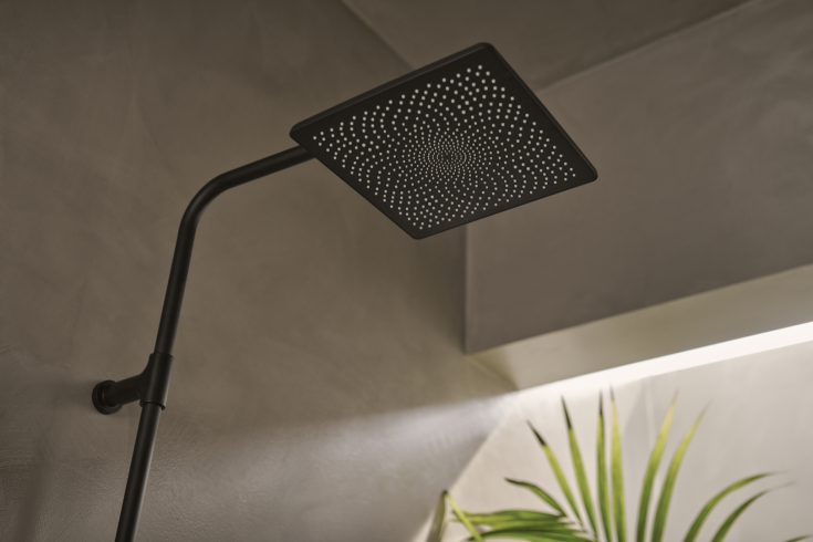 Oras Aurelia Rain dusjsett, vannbesparende, matt svart