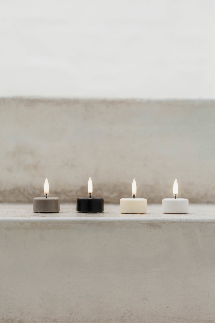 Uyuni LED telys, batteri, hvit