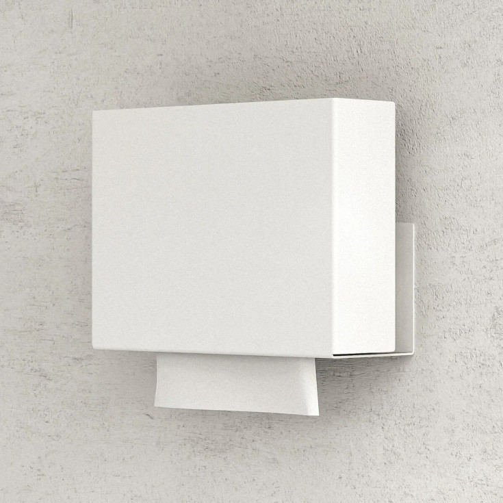 Hefe Vilnius papirdispenser, mat hvid