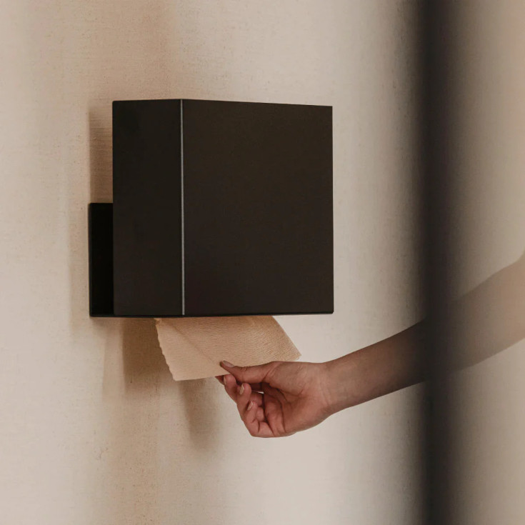 Hefe Vilnius papirdispenser, mat sort