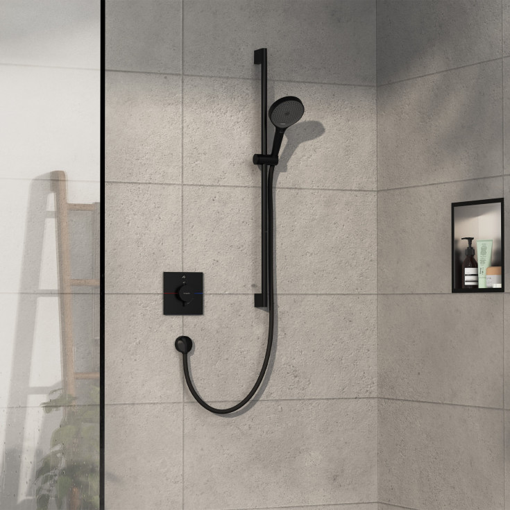 Hansgrohe ShowerSelect Comfort E dusjbatteri, sort