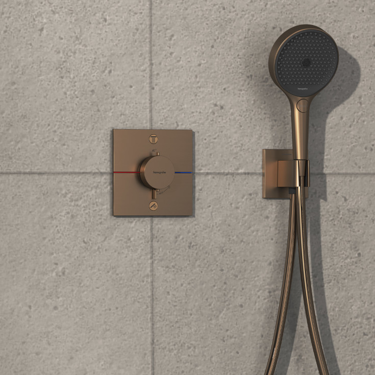 Hansgrohe ShowerSelect Comfort E dusjbatteri, bronse