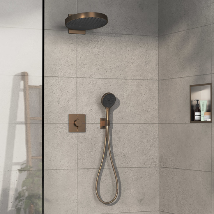 Hansgrohe ShowerSelect Comfort E dusjbatteri, bronse