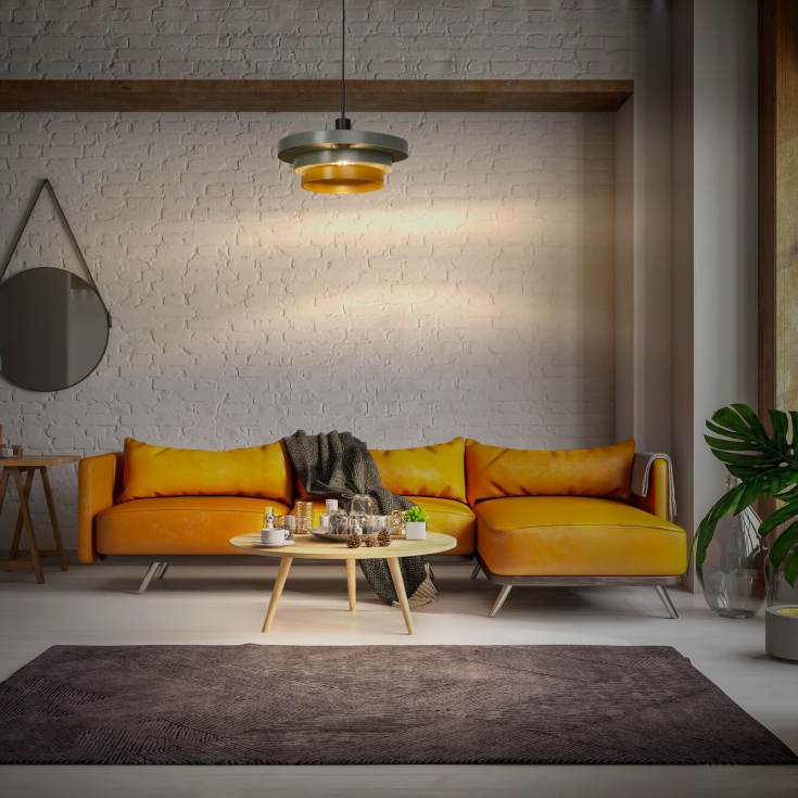 Ledvance Layers pendel, grønn/gul