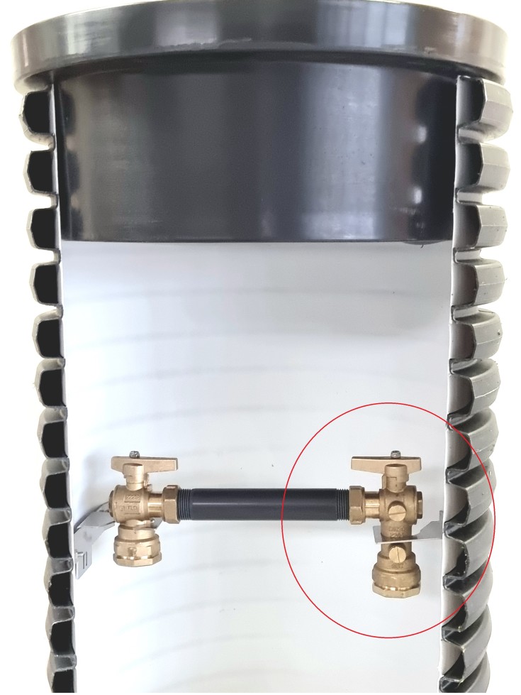 Isiflo 32 mm x 1" vinkelventil med kontrollerbar kontraventil