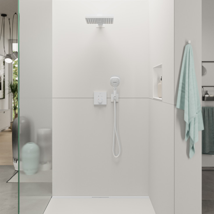 Hansgrohe FixFit E slangeuttak, matt hvit