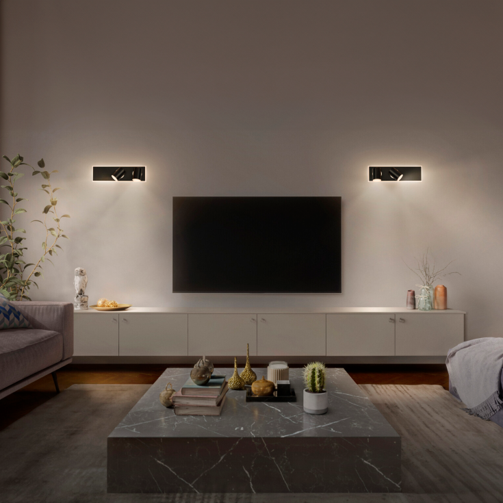 Ledvance Decor Mars tak- og veggspotlight, 2 spotlights, svart