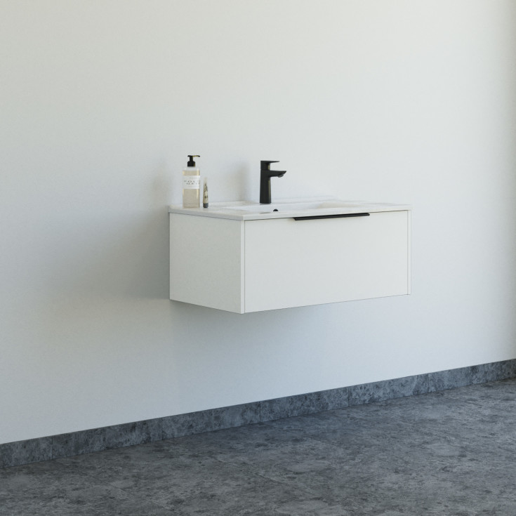 Dansani Mido+ Classic möbelpaket, 81x44 cm, matt vit