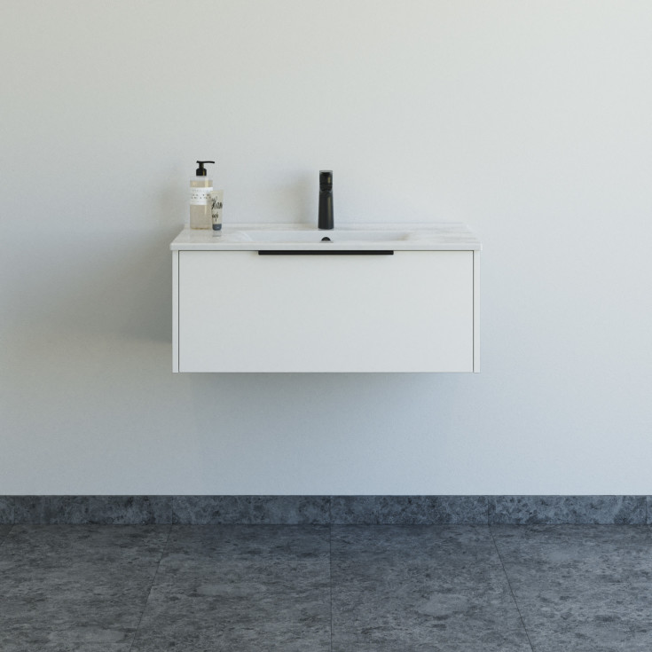 Dansani Mido+ Classic møbelpakke, 81x44 cm, matt hvit