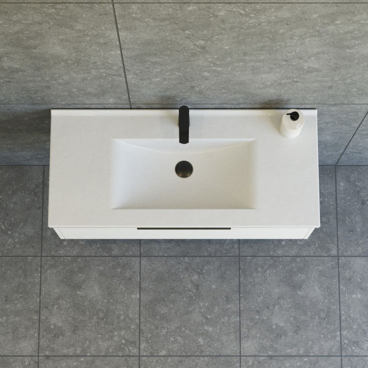 Dansani Mido+ Classic møbelpakke, 101x44 cm, matt hvit