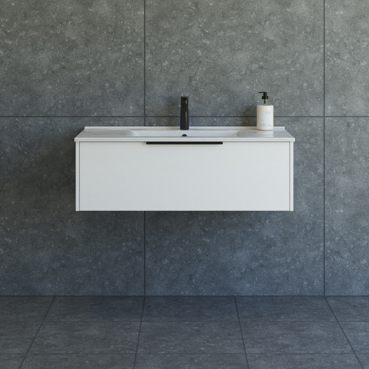 Dansani Mido+ Classic møbelpakke, 101x44 cm, matt hvit