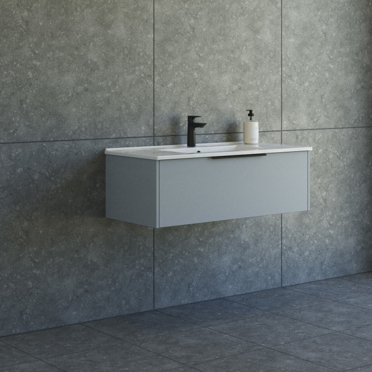 Dansani Mido+ Classic möbelpaket, 101x44 cm, matt ljusblÄ