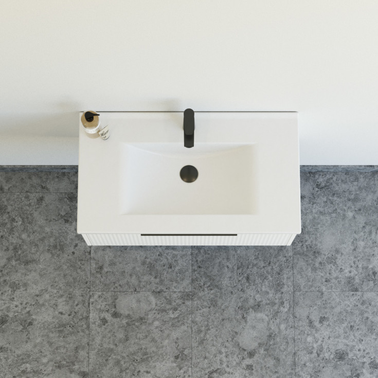 Dansani Mido+ Classic möbelpaket, 81x44 cm, randig matt vit