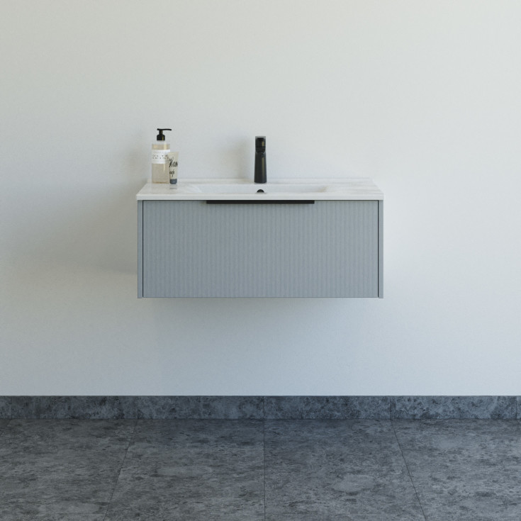 Dansani Mido+ Classic möbelpaket, 81x44 cm, randig matt ljusblÄ