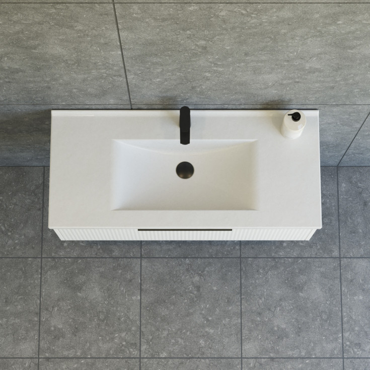 Dansani Mido+ Classic møbelpakke, 101x44 cm, stripete matt hvit