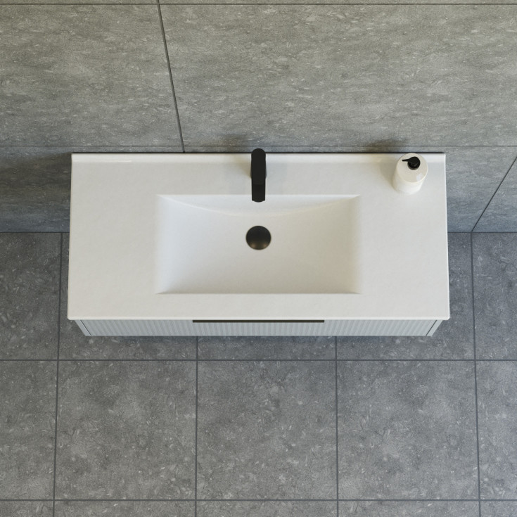 Dansani Mido+ Classic möbelpaket, 101x44 cm, randig matt ljusblå