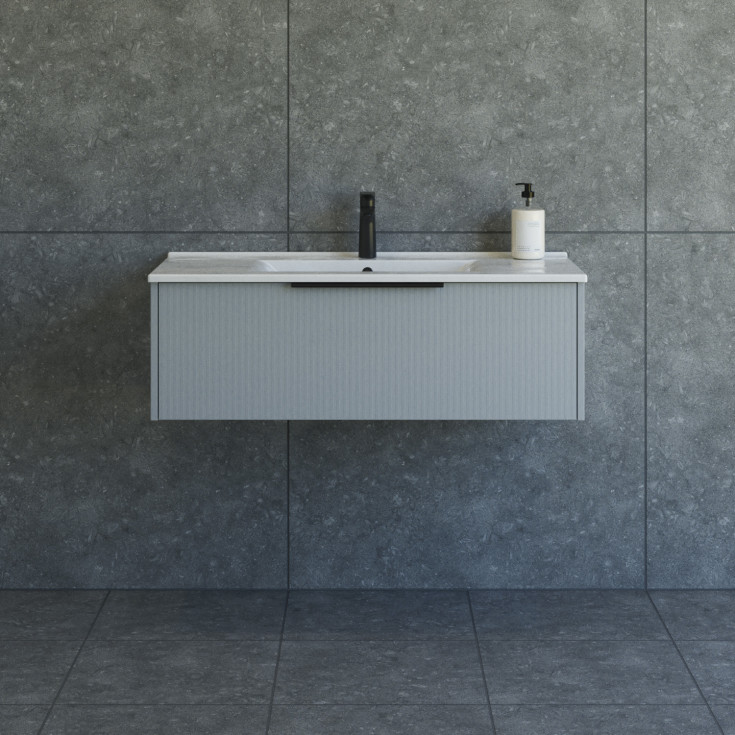 Dansani Mido+ Classic möbelpaket, 101x44 cm, randig matt ljusblå