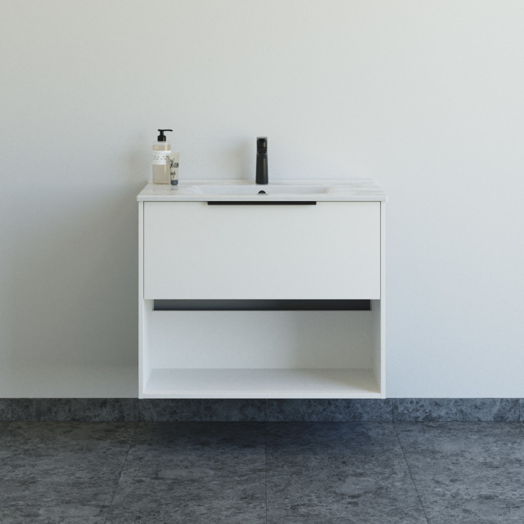 Dansani Mido+ Classic möbelpaket, 81x44 cm, matt vit